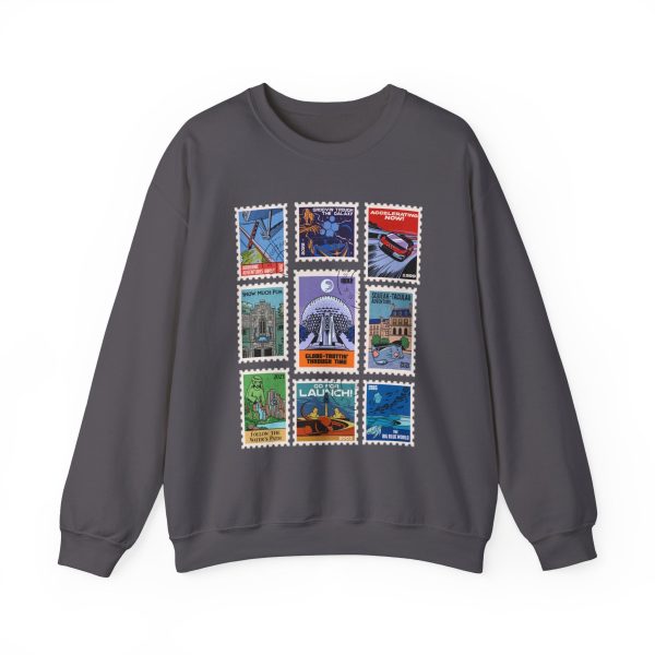 EPCOT Vintage Stamps - Adult Crewneck Sweatshirt For Sale