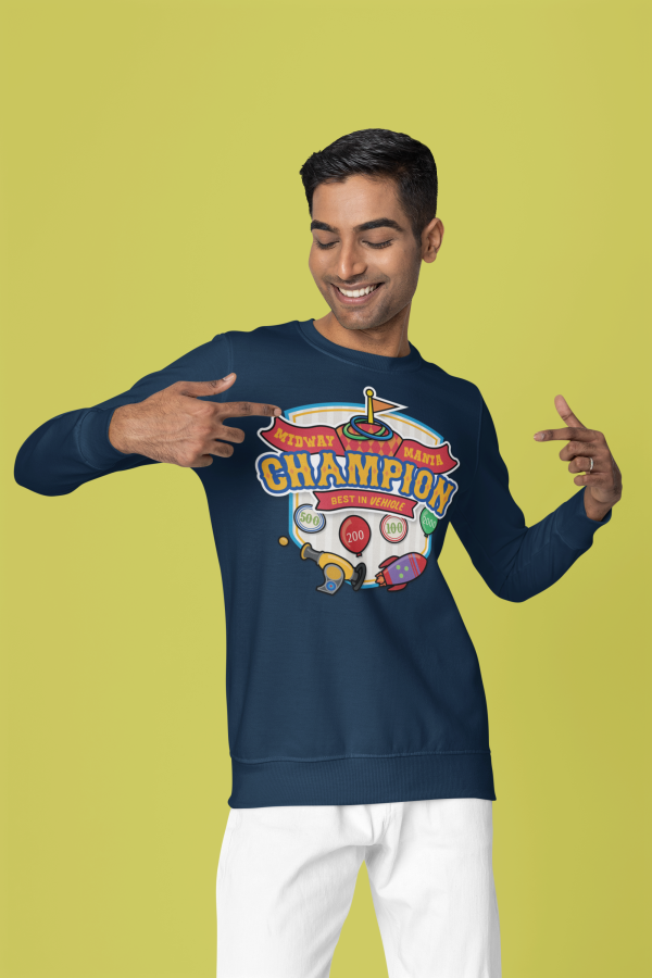 Midway Mania Champion - Adult Crewneck Sweatshirt For Sale