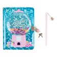 Bubble Gum Glitter Locking Journal with Pen For Discount