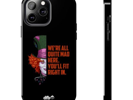 Mad Hatter Quote - We re All Quite Mad Here Apple Phone Case Supply