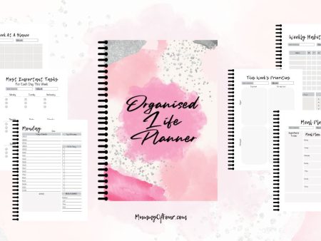 The Organised Life Planner - Page A Day Planning -  A5 Spiral Bound Edition Supply