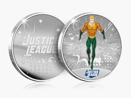 Justice League - Aquaman Silver Plated Commemorative Online Sale