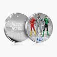 Justice League - The Flash - Cyborg - Green Lantern Silver Plated Commemorative For Discount