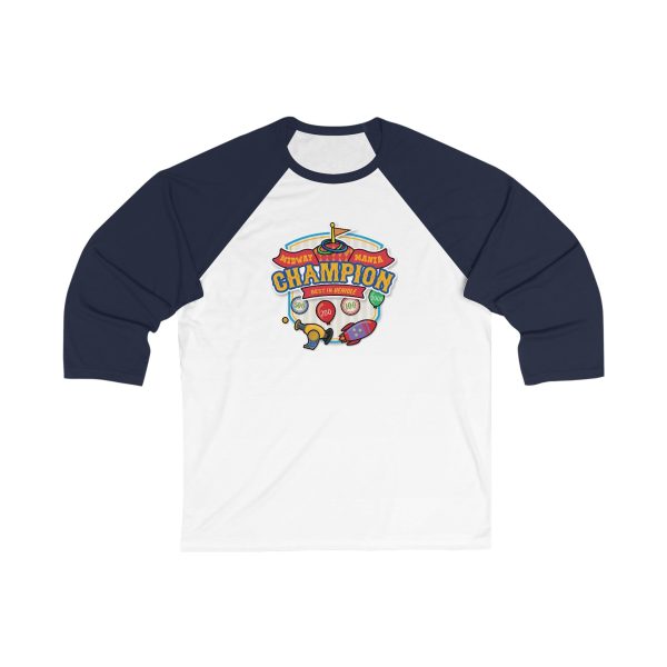 Midway Mania Champion -  Unisex 3\4 Sleeve Baseball Tee Hot on Sale