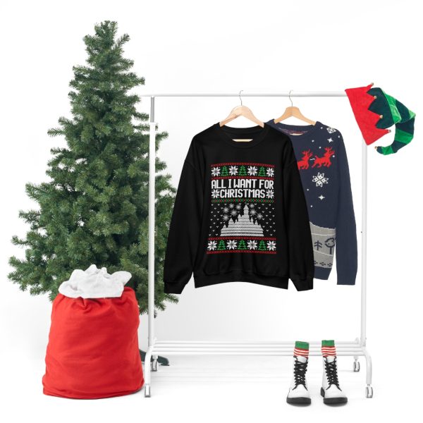 Disneyland Ugly Sweater All I Want for Christmas - Adult Crewneck Sweatshirt Online Hot Sale