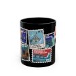 Magic Kingdom Vintage Stamps - Black Mug Online Sale