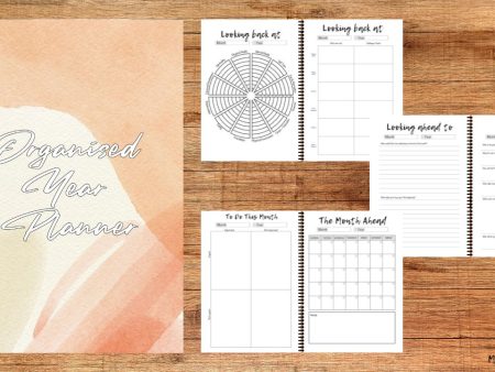 The Organised Year Planner - 12 Months Of Monthly Planning - Neutral Watercolour A5 Spiral Bound Edition Supply