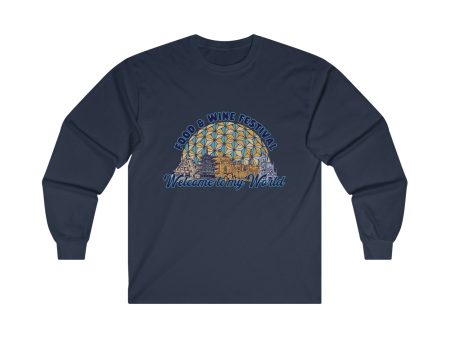 Welcome to my World EPCOT Food & Wine Festival Long Sleeve Shirt | Adult Unisex on Sale