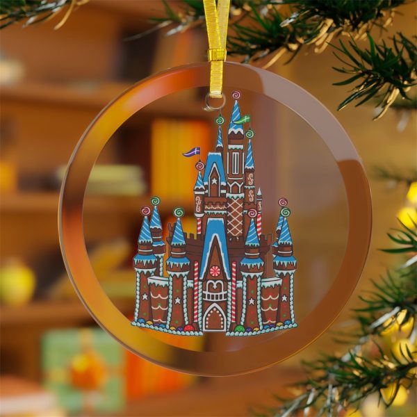 Gingerbread Castle - Gingerbread Park Icon, Magic Kingdom - Glass Ornaments Cheap