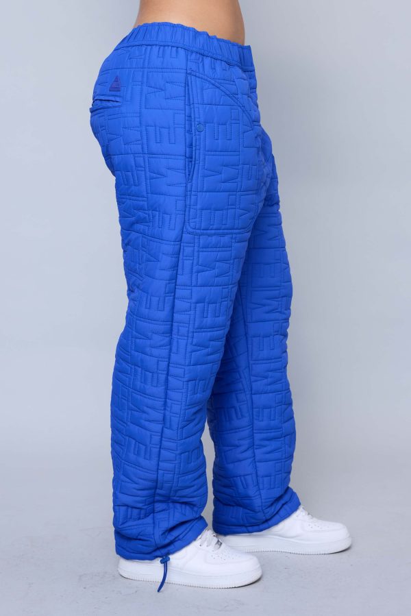 Monogram Quilted Puff Tech Pant - Cobalt Supply