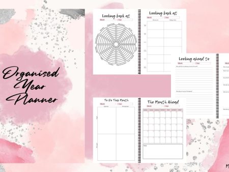 The Organised Year Planner - 12 Months Of Monthly Planning - Original Pink A5 Spiral Bound Edition Online