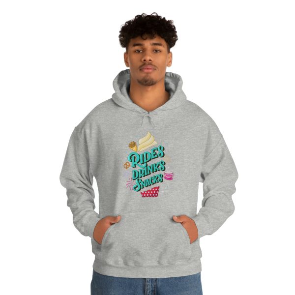 Rides, Drinks, Snacks - Adult Hoodie Sweatshirt Cheap