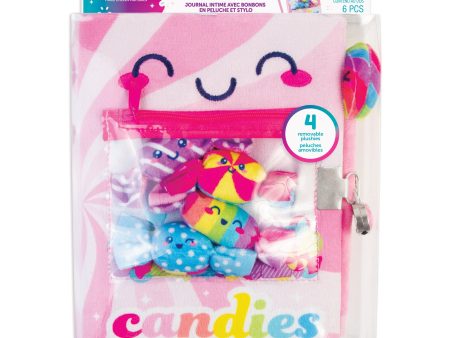 Candy Plush Pocket Locking Journal with Pen Hot on Sale