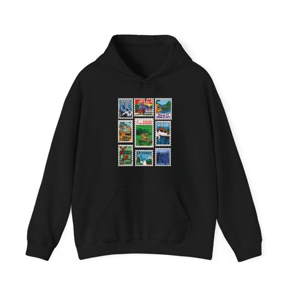 Animal Kingdom Vintage Stamps - Adult Hoodie Sweatshirt Hot on Sale