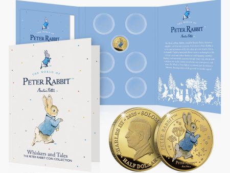 2025 Whiskers and Tales Peter Rabbit 24 Carat Gold Plated Coin For Sale