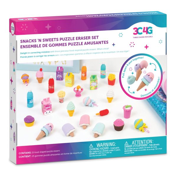 Snack  n Sweets Puzzle Eraser Set For Discount