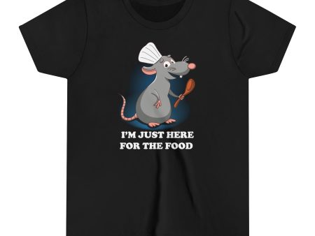 I m Just Here for the Food Youth Short Sleeve Tee Shirt Fashion