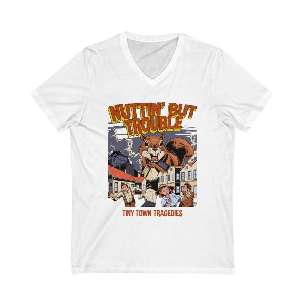 Nuttin But Trouble, Tiny Town Tragedies - Short Sleeve V-Neck Tee For Cheap