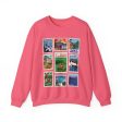 Animal Kingdom Vintage Stamps - Adult Crewneck Sweatshirt For Discount