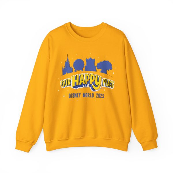 Our Happy Place 2025 - Family Matching Tee - Adult Crewneck Sweatshirt Online Hot Sale