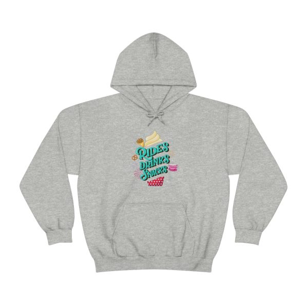 Rides, Drinks, Snacks - Adult Hoodie Sweatshirt Cheap