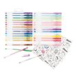 30 Gel Pen Set with Color Your Own Sticker Sheets Sale