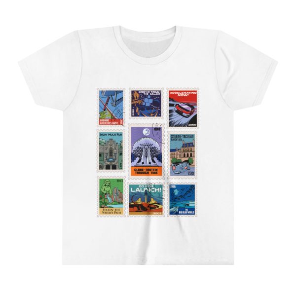 EPCOT Vintage Stamps - Youth Short Sleeve Tee Shirt Hot on Sale