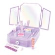 Deluxe Light Up Mirrored Vanity & Cosmetic Set Cheap