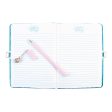 Bubble Gum Glitter Locking Journal with Pen For Discount