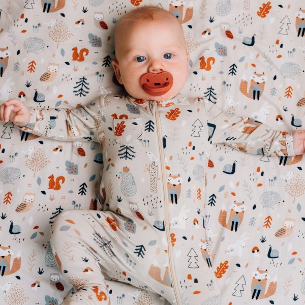 COZY WOODLAND FOOTED JAMMIES Hot on Sale