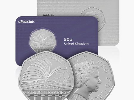 2000 Circulated Public Libraries Act 150th Anniversary 50p Coin Discount