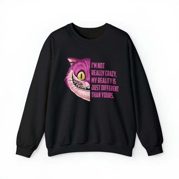 Cheshire Cat Quote - Unisex Crewneck Sweatshirt Sale