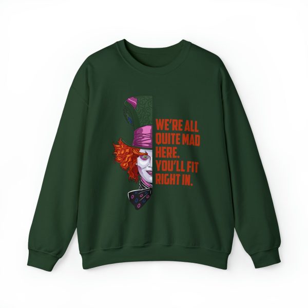 Mad Hatter Quote - Unisex Crewneck Sweatshirt Supply