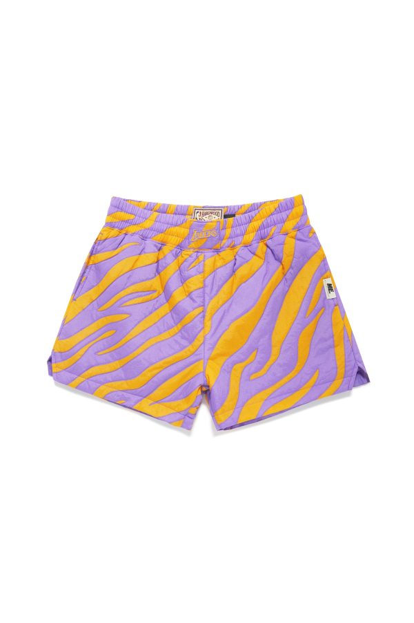 Lakers Nylon Quilted Puffer Short For Cheap