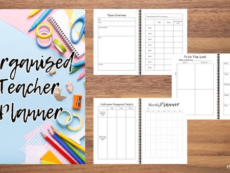 The Organised Teacher Planner - Pale Blue Spiral Bound Edition on Sale