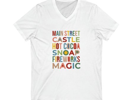 A Main Street Christmas Unisex Short Sleeve V-Neck Tee Discount