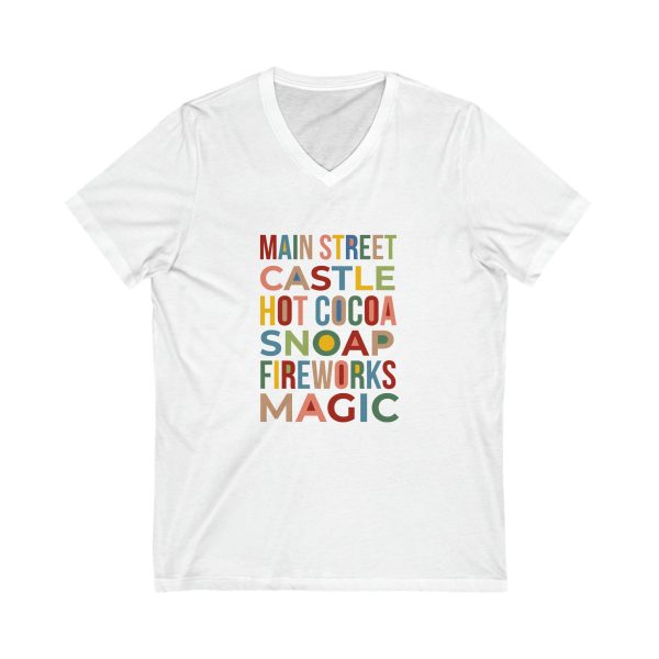 A Main Street Christmas Unisex Short Sleeve V-Neck Tee Discount