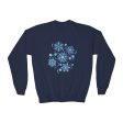 Merry Menagerie Snowflakes - Animal Kingdom Puppets - Youth Crewneck Sweatshirt Hot on Sale