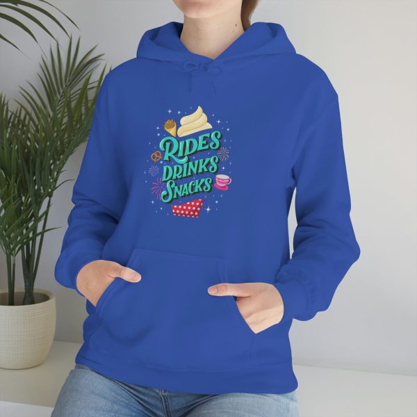 Rides, Drinks, Snacks - Adult Hoodie Sweatshirt Cheap