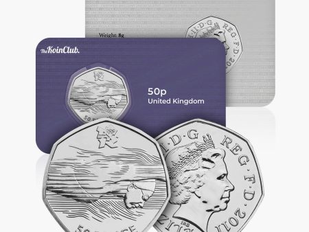 2011 Circulated Olympics - Aquatics 50p Coin For Sale