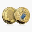 2025 Whiskers and Tales Peter Rabbit 24 Carat Gold Plated Coin For Sale