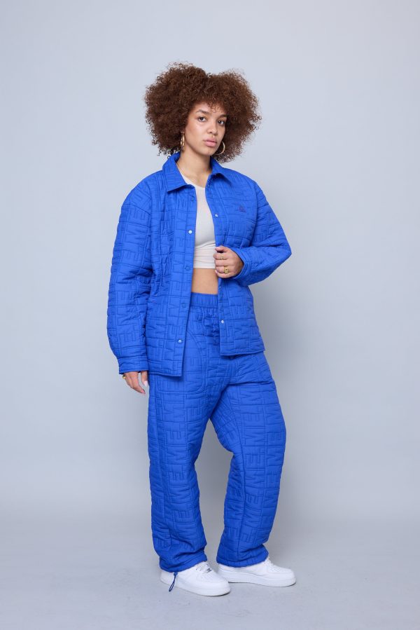 Monogram Quilted Puff Tech Pant - Cobalt Supply