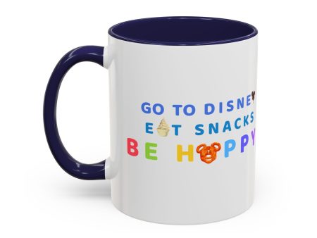 Go to Disney, Eat Snacks, Be Happy - Mug, 11oz Online Sale