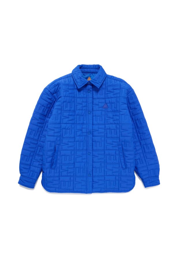 Monogram Quilted Puff Shacket - Cobalt Online Hot Sale