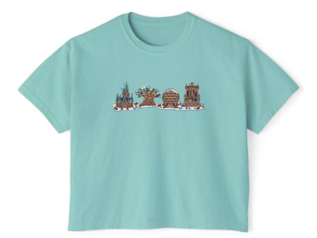 Gingerbread Park Icons - Women s Boxy Tee Sale