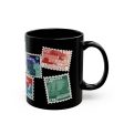 Magic Kingdom Vintage Stamps - Black Mug Online Sale