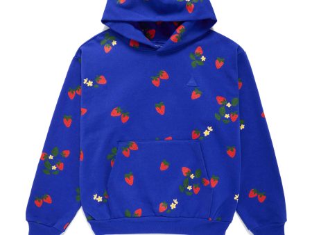 Strawberry Fields Hoodie - Cobalt For Cheap