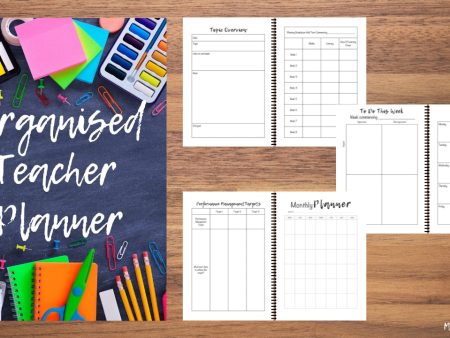 The Organised Teacher Planner - Bright Pins & Paints Spiral Bound Edition Cheap