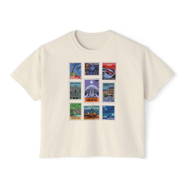 EPCOT Vintage Stamps - Women s Boxy Tee Discount