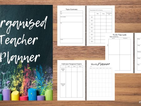 The Organised Teacher Planner - Bright Chalks Spiral Bound Edition For Cheap